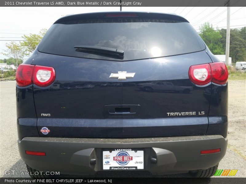 Dark Blue Metallic / Dark Gray/Light Gray 2011 Chevrolet Traverse LS AWD