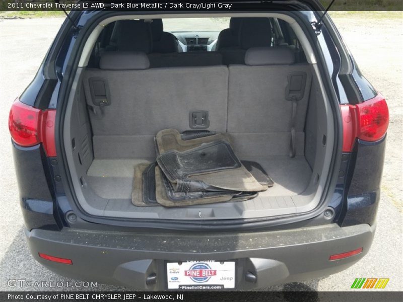 Dark Blue Metallic / Dark Gray/Light Gray 2011 Chevrolet Traverse LS AWD
