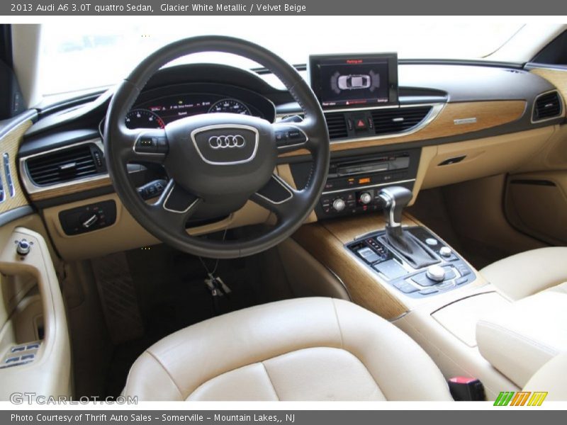 Glacier White Metallic / Velvet Beige 2013 Audi A6 3.0T quattro Sedan