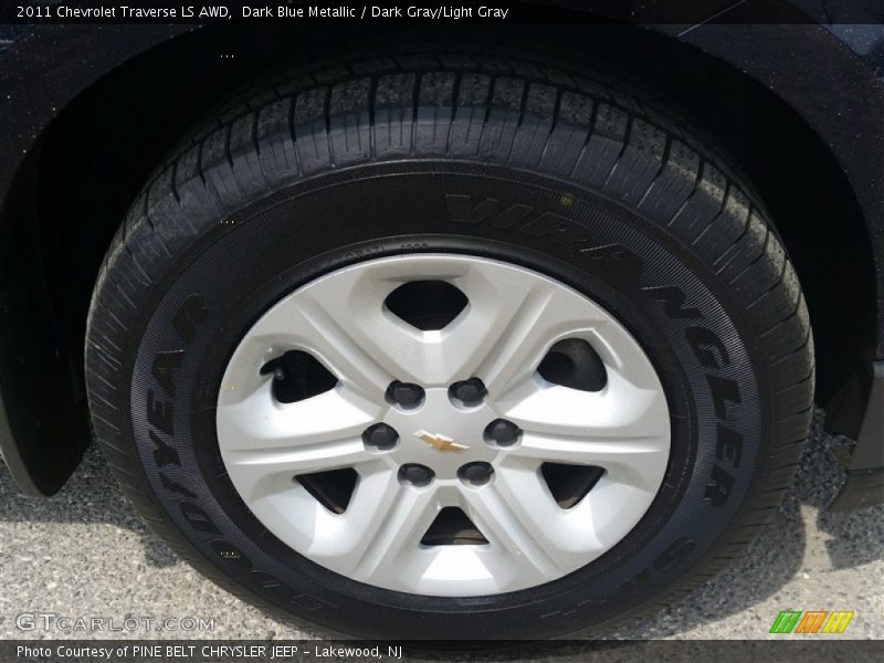 Dark Blue Metallic / Dark Gray/Light Gray 2011 Chevrolet Traverse LS AWD