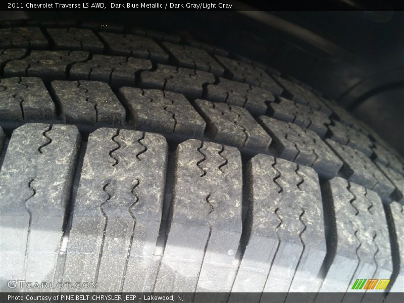 Dark Blue Metallic / Dark Gray/Light Gray 2011 Chevrolet Traverse LS AWD