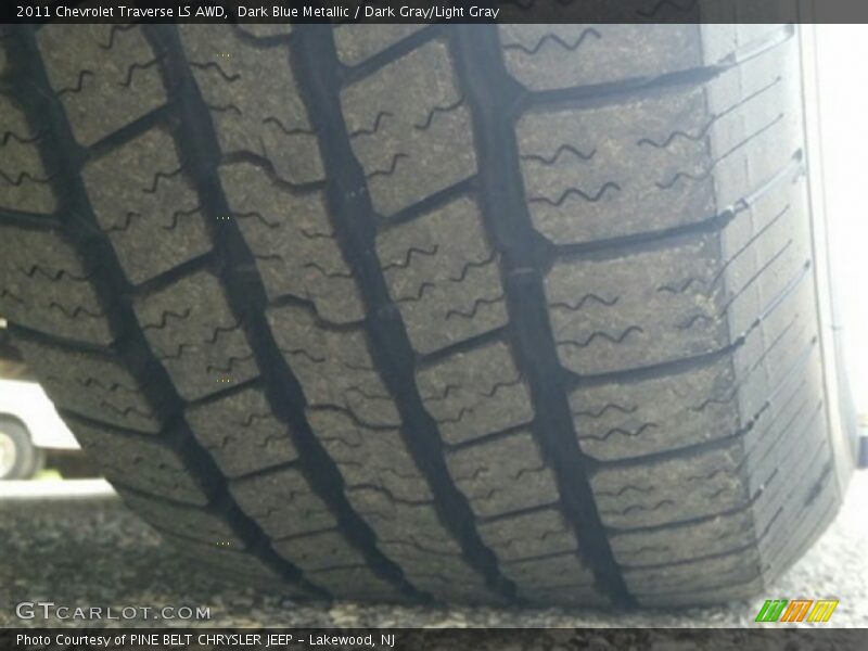 Dark Blue Metallic / Dark Gray/Light Gray 2011 Chevrolet Traverse LS AWD