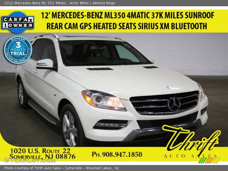Arctic White / Almond Beige 2012 Mercedes-Benz ML 350 4Matic