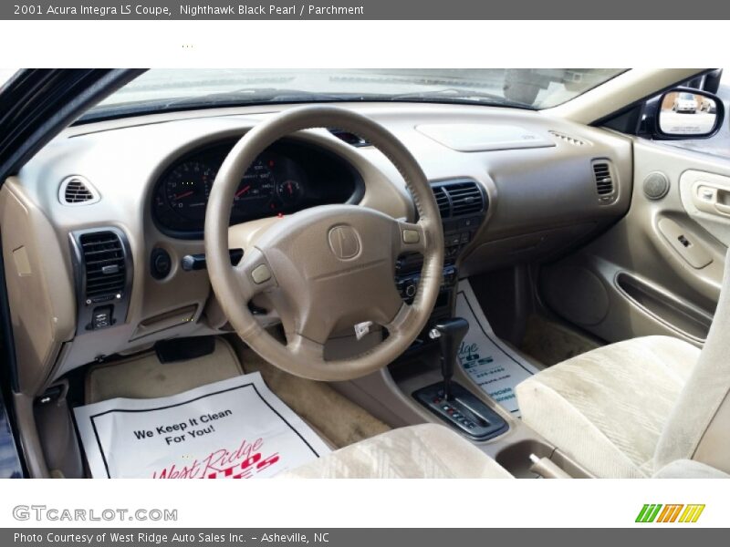 Nighthawk Black Pearl / Parchment 2001 Acura Integra LS Coupe