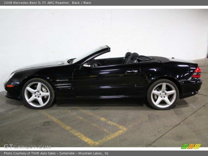 Black / Black 2008 Mercedes-Benz SL 55 AMG Roadster