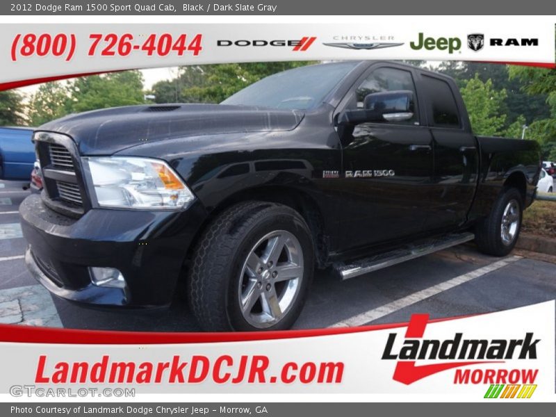 Black / Dark Slate Gray 2012 Dodge Ram 1500 Sport Quad Cab