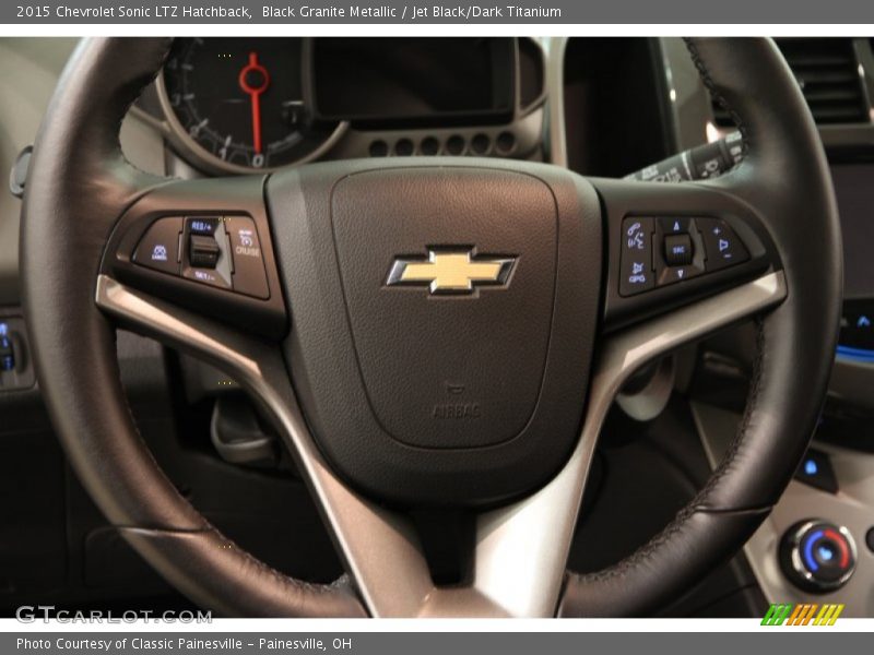 Black Granite Metallic / Jet Black/Dark Titanium 2015 Chevrolet Sonic LTZ Hatchback