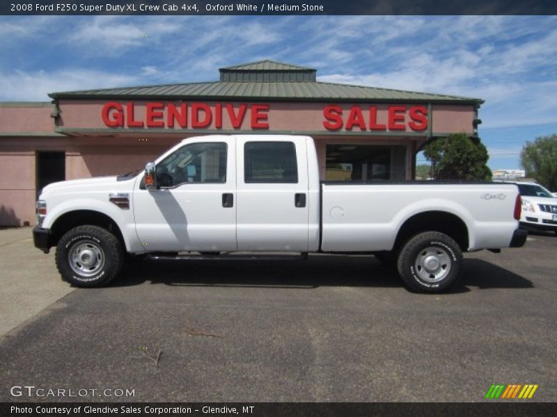 Oxford White / Medium Stone 2008 Ford F250 Super Duty XL Crew Cab 4x4