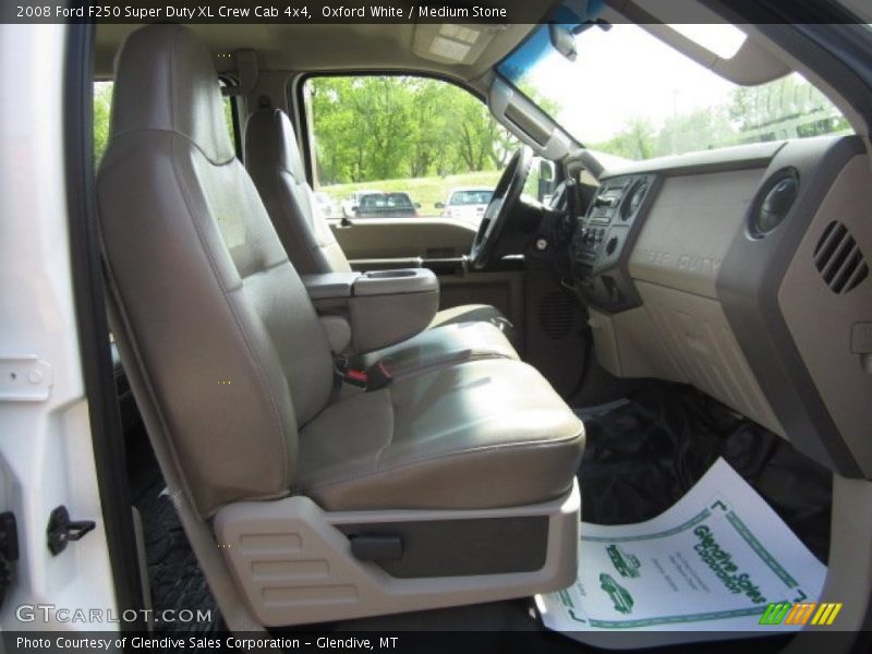 Oxford White / Medium Stone 2008 Ford F250 Super Duty XL Crew Cab 4x4