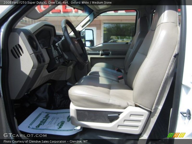 Oxford White / Medium Stone 2008 Ford F250 Super Duty XL Crew Cab 4x4