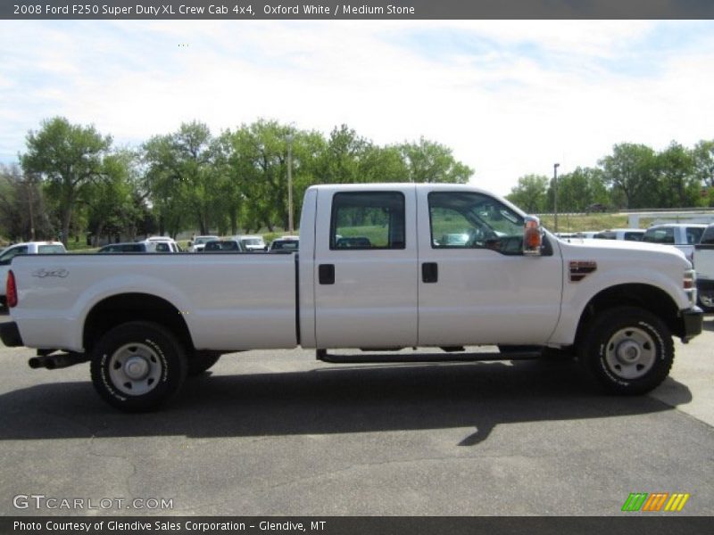 Oxford White / Medium Stone 2008 Ford F250 Super Duty XL Crew Cab 4x4