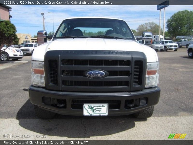 Oxford White / Medium Stone 2008 Ford F250 Super Duty XL Crew Cab 4x4