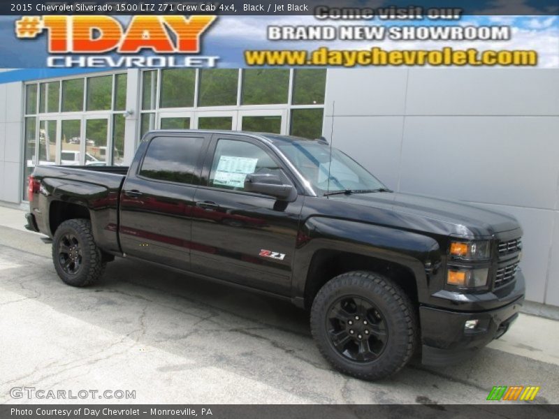 Black / Jet Black 2015 Chevrolet Silverado 1500 LTZ Z71 Crew Cab 4x4