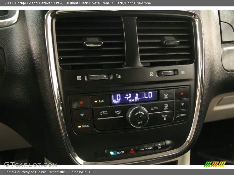 Brilliant Black Crystal Pearl / Black/Light Graystone 2011 Dodge Grand Caravan Crew