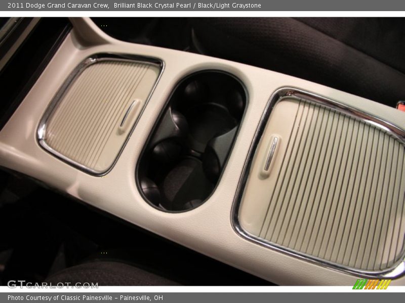 Brilliant Black Crystal Pearl / Black/Light Graystone 2011 Dodge Grand Caravan Crew