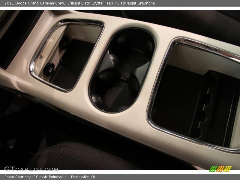Brilliant Black Crystal Pearl / Black/Light Graystone 2011 Dodge Grand Caravan Crew