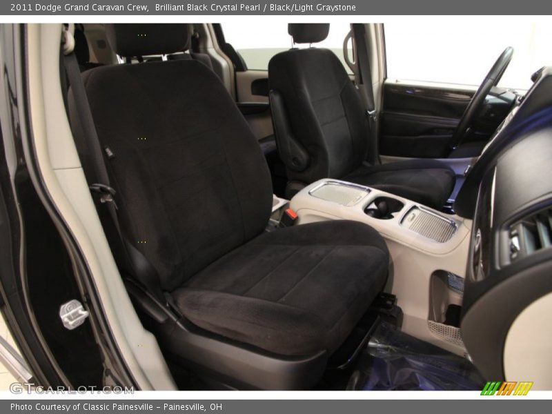 Brilliant Black Crystal Pearl / Black/Light Graystone 2011 Dodge Grand Caravan Crew