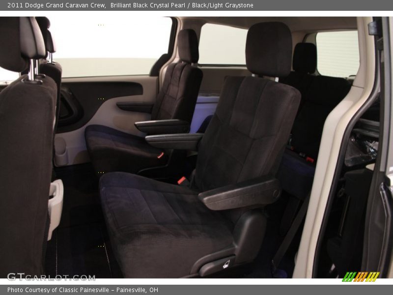 Brilliant Black Crystal Pearl / Black/Light Graystone 2011 Dodge Grand Caravan Crew