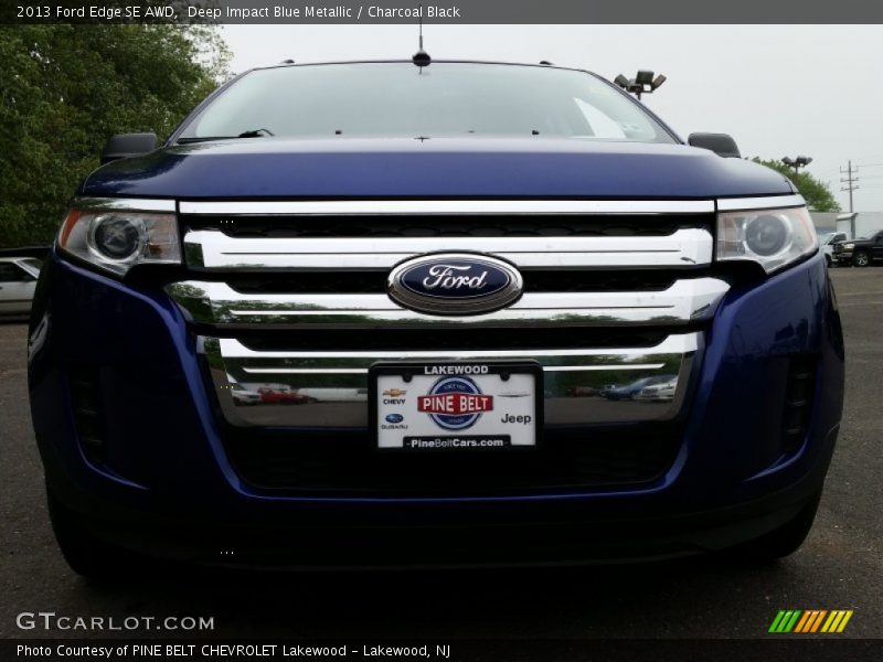 Deep Impact Blue Metallic / Charcoal Black 2013 Ford Edge SE AWD