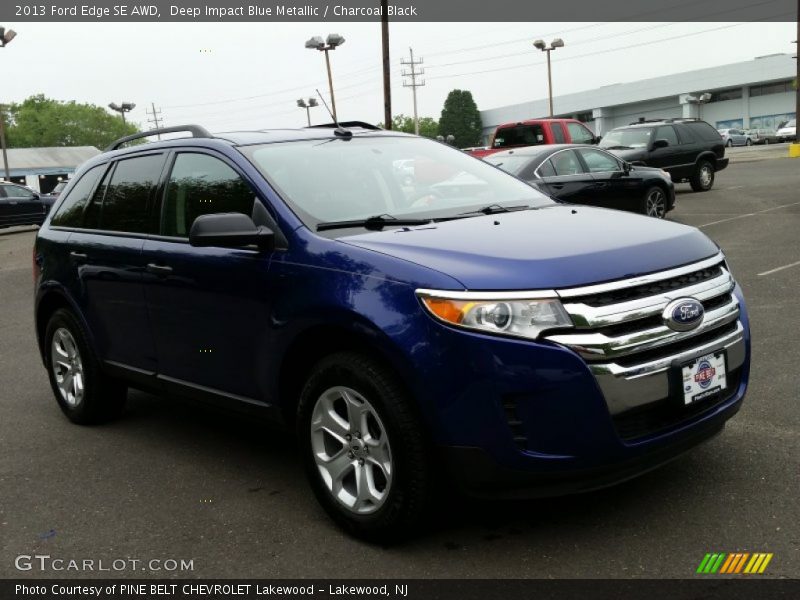 Deep Impact Blue Metallic / Charcoal Black 2013 Ford Edge SE AWD