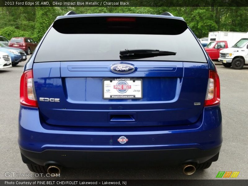 Deep Impact Blue Metallic / Charcoal Black 2013 Ford Edge SE AWD