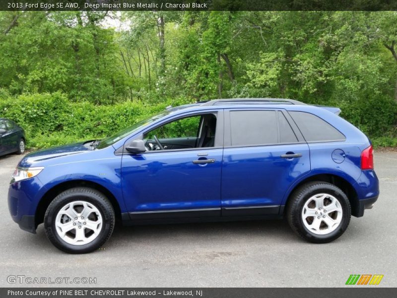 Deep Impact Blue Metallic / Charcoal Black 2013 Ford Edge SE AWD
