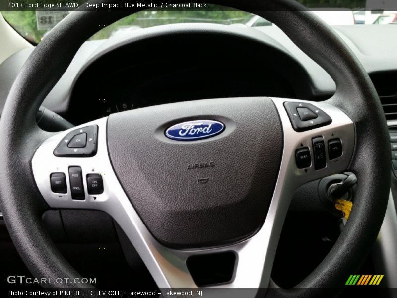 Deep Impact Blue Metallic / Charcoal Black 2013 Ford Edge SE AWD