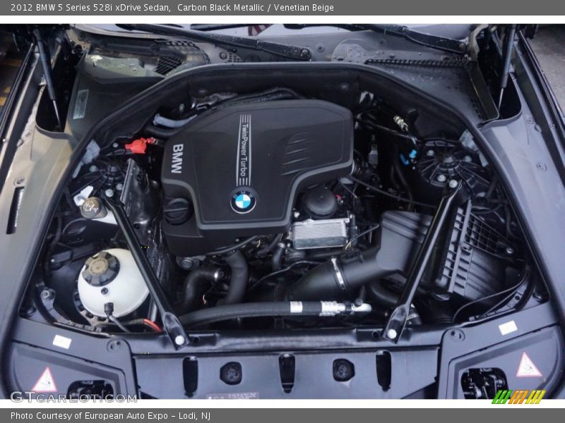 Carbon Black Metallic / Venetian Beige 2012 BMW 5 Series 528i xDrive Sedan