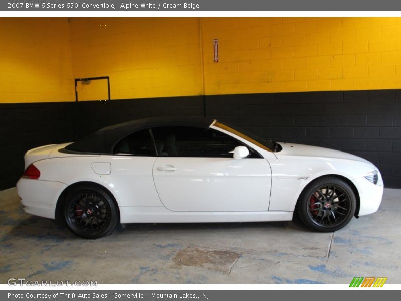 Alpine White / Cream Beige 2007 BMW 6 Series 650i Convertible