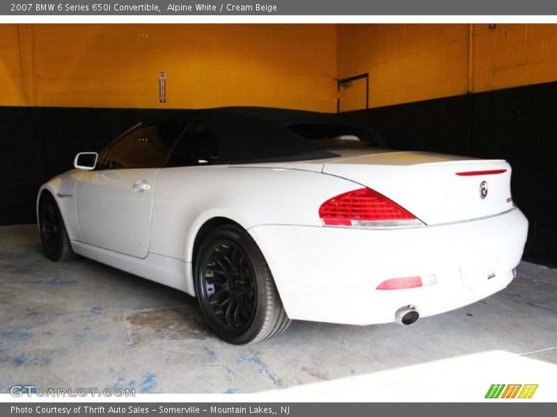 Alpine White / Cream Beige 2007 BMW 6 Series 650i Convertible