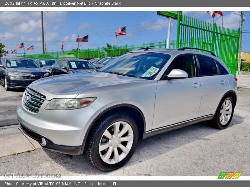 Brilliant Silver Metallic / Graphite Black 2003 Infiniti FX 45 AWD