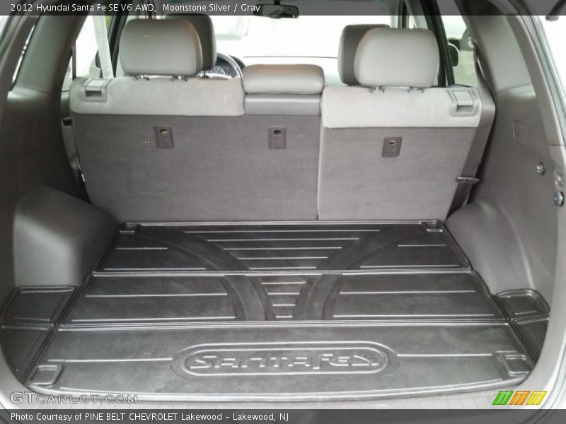 Moonstone Silver / Gray 2012 Hyundai Santa Fe SE V6 AWD