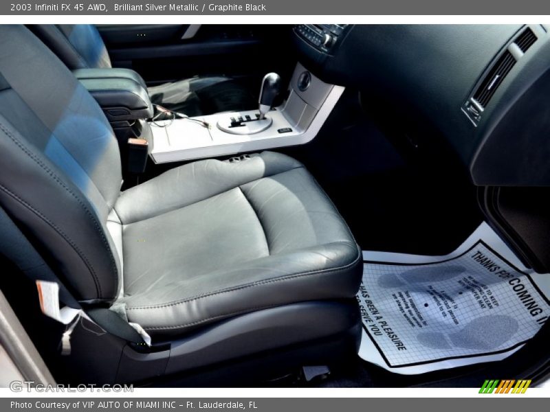 Brilliant Silver Metallic / Graphite Black 2003 Infiniti FX 45 AWD