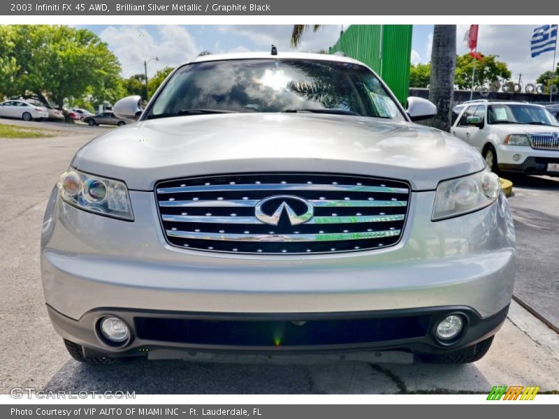 Brilliant Silver Metallic / Graphite Black 2003 Infiniti FX 45 AWD