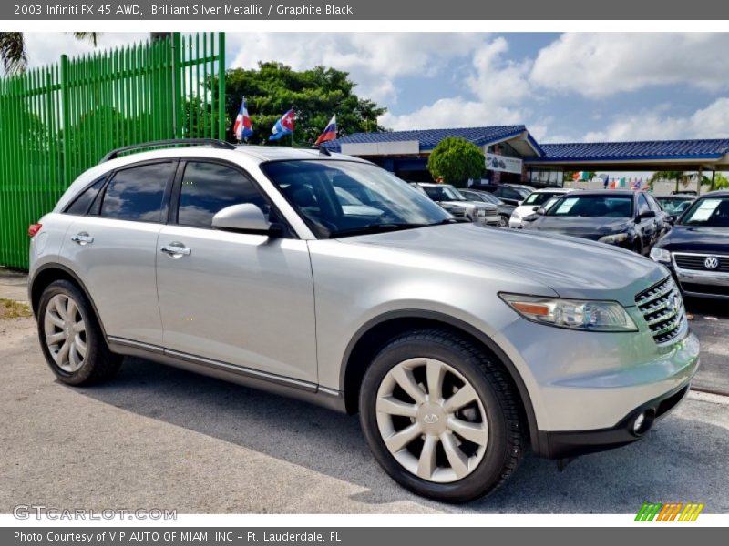 Brilliant Silver Metallic / Graphite Black 2003 Infiniti FX 45 AWD