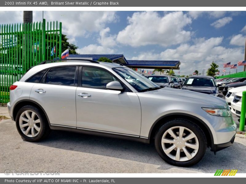 Brilliant Silver Metallic / Graphite Black 2003 Infiniti FX 45 AWD