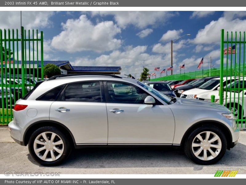 Brilliant Silver Metallic / Graphite Black 2003 Infiniti FX 45 AWD