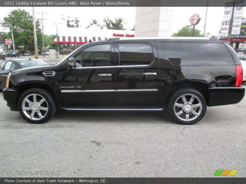 Black Raven / Ebony/Ebony 2012 Cadillac Escalade ESV Luxury AWD