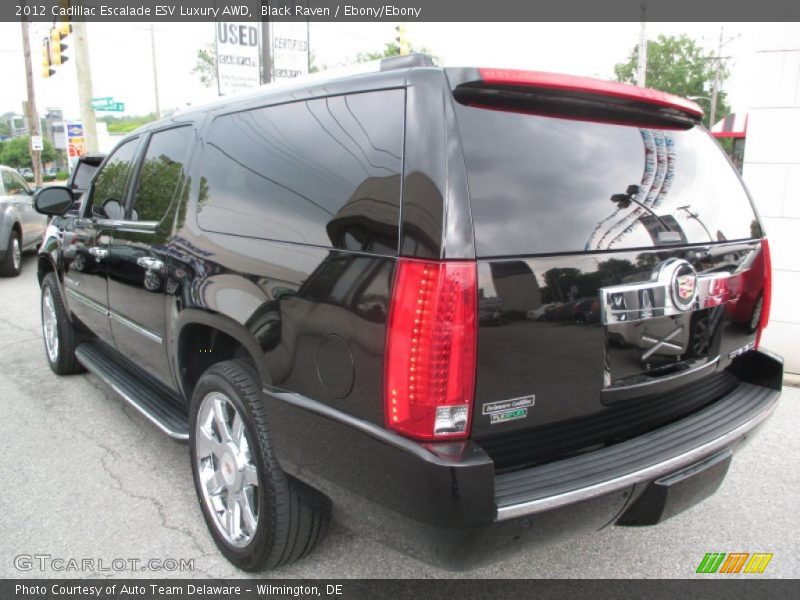 Black Raven / Ebony/Ebony 2012 Cadillac Escalade ESV Luxury AWD