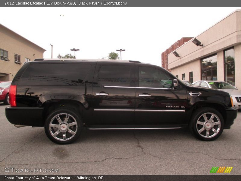 Black Raven / Ebony/Ebony 2012 Cadillac Escalade ESV Luxury AWD