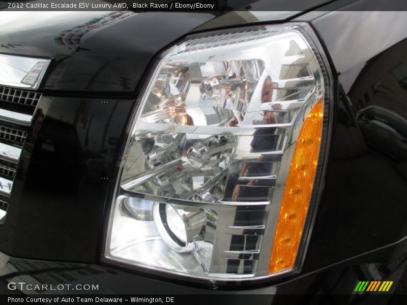 Black Raven / Ebony/Ebony 2012 Cadillac Escalade ESV Luxury AWD