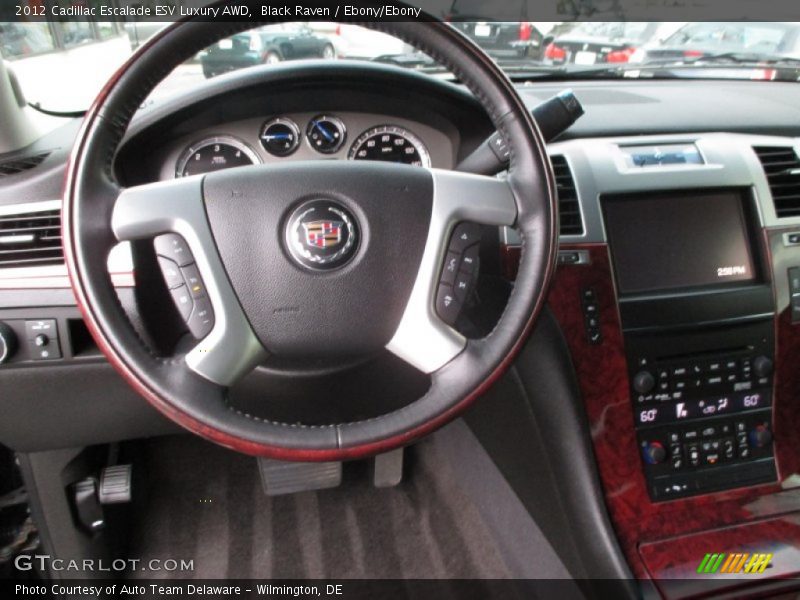 Black Raven / Ebony/Ebony 2012 Cadillac Escalade ESV Luxury AWD