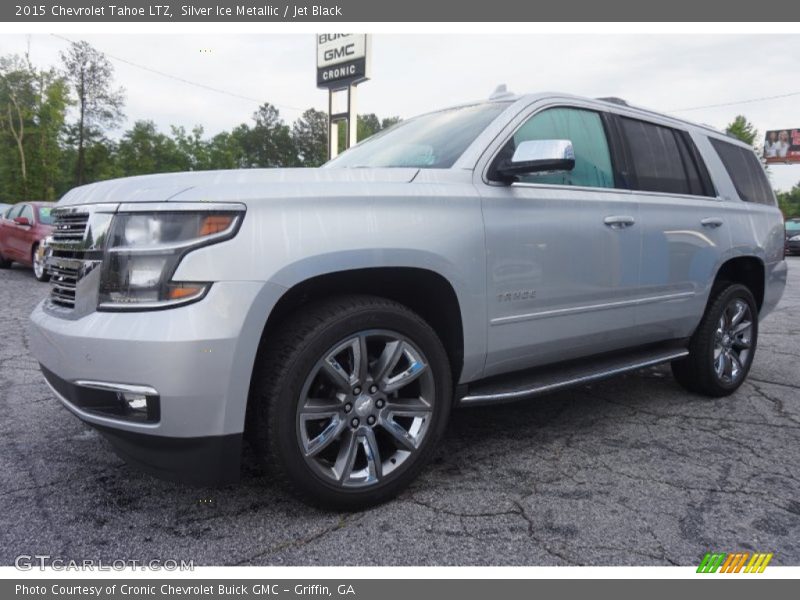 Silver Ice Metallic / Jet Black 2015 Chevrolet Tahoe LTZ