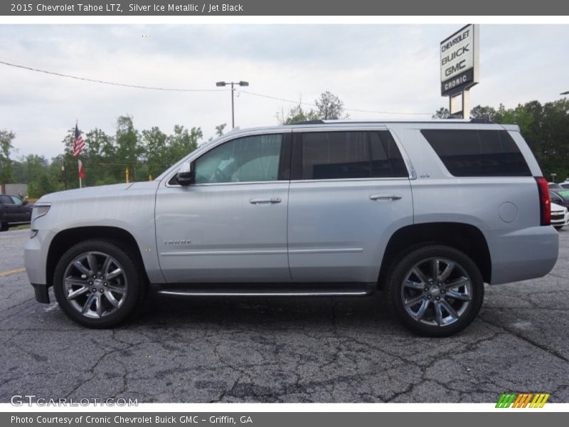 Silver Ice Metallic / Jet Black 2015 Chevrolet Tahoe LTZ