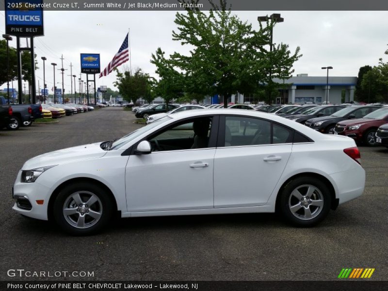 Summit White / Jet Black/Medium Titanium 2015 Chevrolet Cruze LT
