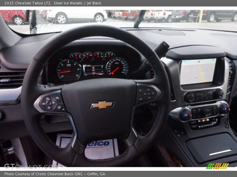 Silver Ice Metallic / Jet Black 2015 Chevrolet Tahoe LTZ