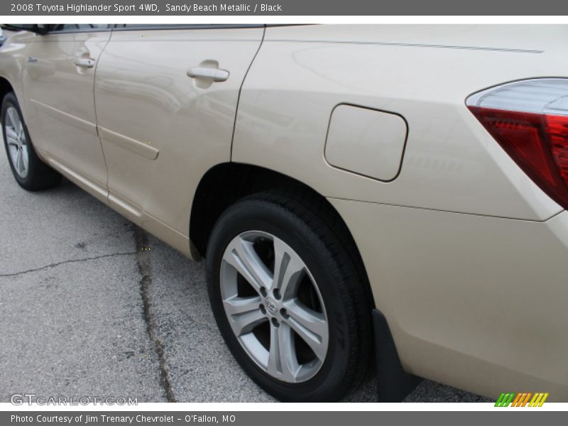 Sandy Beach Metallic / Black 2008 Toyota Highlander Sport 4WD