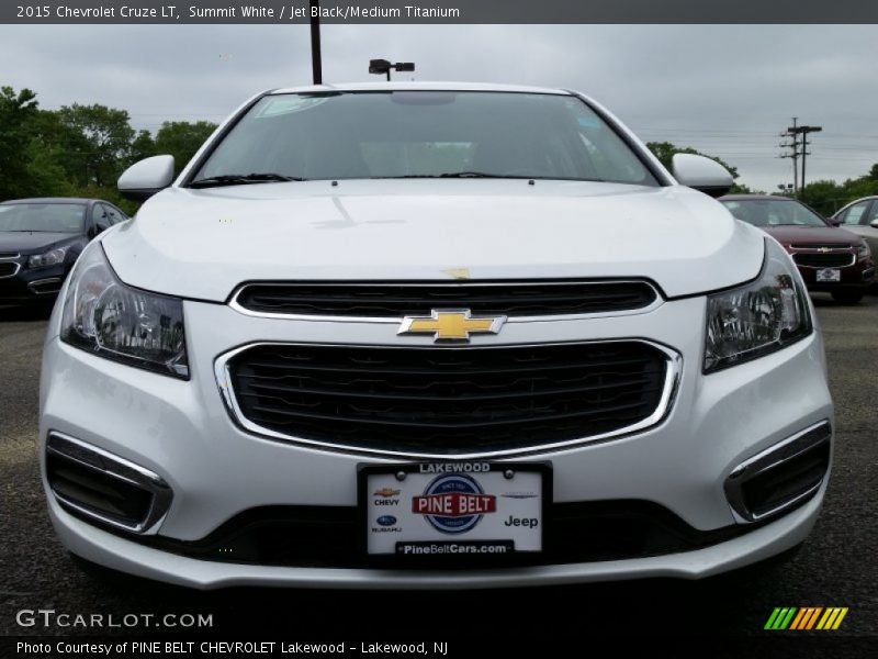 Summit White / Jet Black/Medium Titanium 2015 Chevrolet Cruze LT