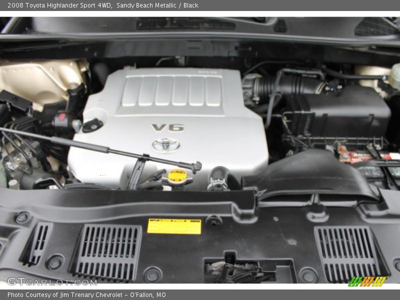 Sandy Beach Metallic / Black 2008 Toyota Highlander Sport 4WD