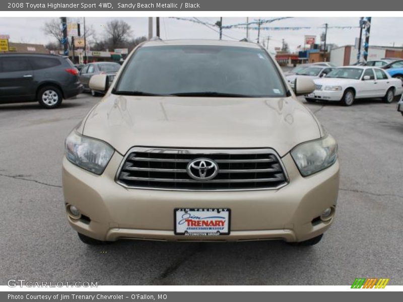 Sandy Beach Metallic / Black 2008 Toyota Highlander Sport 4WD